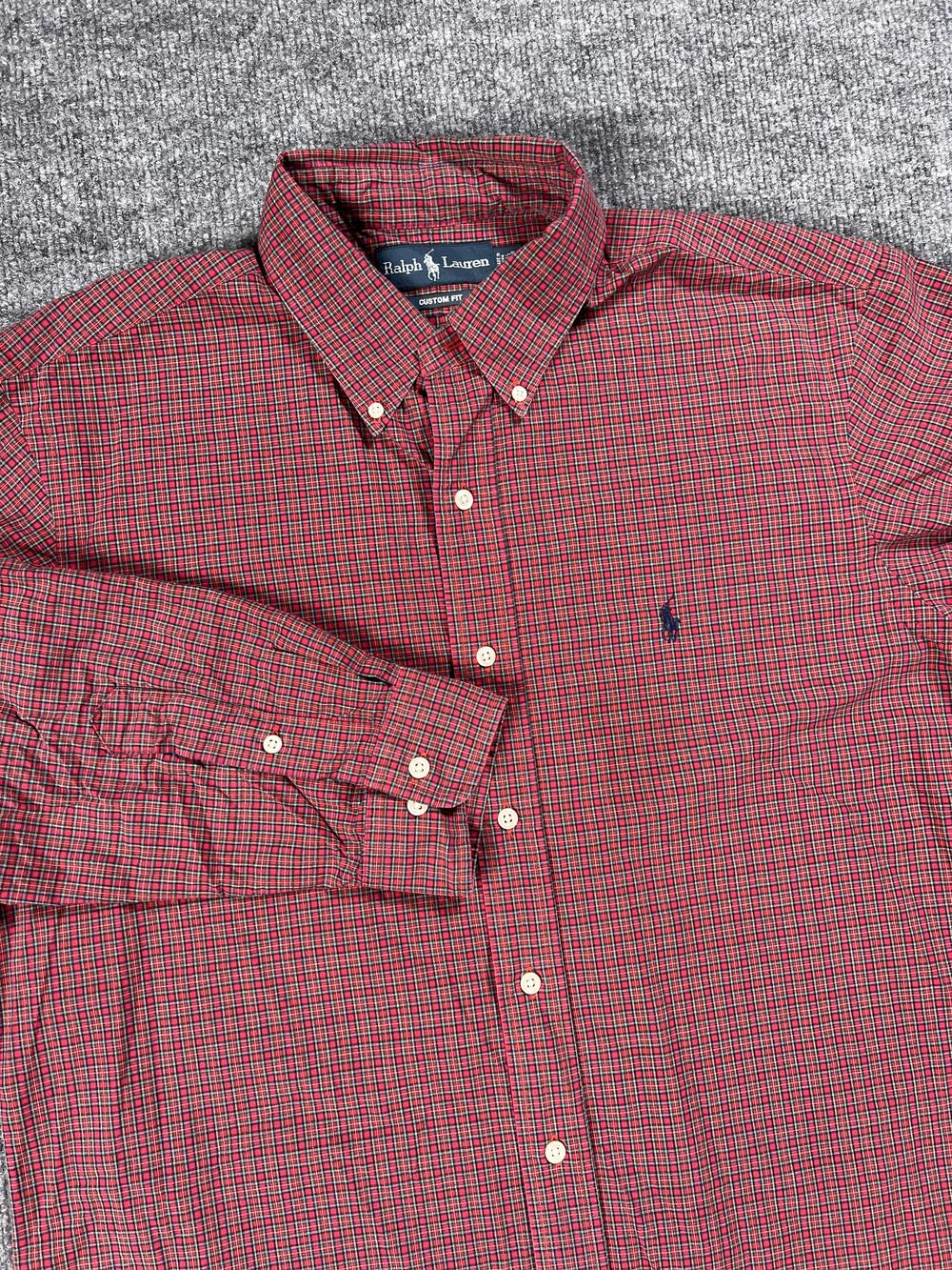 Ralph Lauren Shirt Red Plaid Button Down Long Sleeve Embroidered Pony Mens Large